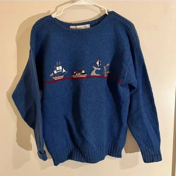 Vintage point of view shetland wool sweater, size 40 - Picture 1 of 4